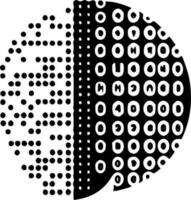 binair code - minimalistische en vlak logo - vector illustratie