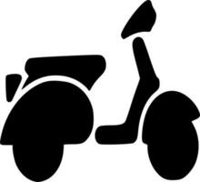 vector silhouet van vespa Aan wit achtergrond