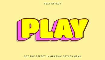 vector illustratie van Speel tekst effect