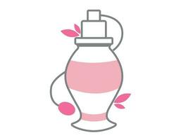 vector geïsoleerd vlak roze vrouw parfum fles icoon.