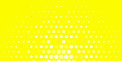 lichtgroene, gele vectortextuur met cirkels. vector