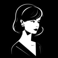mode meisje - minimalistische en vlak logo - vector illustratie
