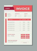 factuur sjabloon ontwerp, facturering contant geld bon, geld bon contant geld memo lay-out ontwerp met mockup vector