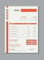 factuur sjabloon ontwerp, facturering contant geld bon, geld bon contant geld memo lay-out ontwerp met mockup vector