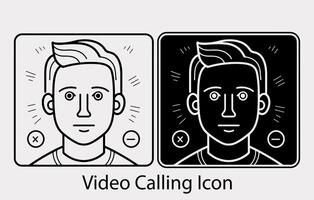 video roeping icoon, schets stijl, eenvoudig reeks van video conferentie verwant vector lijn pictogrammen, videogesprek lijn icoon. minimaal vector illustratie, gemakkelijk schets pictogrammen