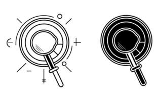 vergroten glas of zoeken pictogram, zoeken icoon vector, bewerkbare eps, vergroten glas zoeken pictogram, zoeken icoon symbool vector