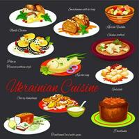 oekraïens nationaal keuken menu vector Hoes