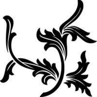 vector silhouet van bloemen ornament Aan wit achtergrond