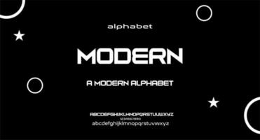 modern abstract alfabet lettertype. typografie technologie, modern, toekomst, film, muziek, creatief, creatief doopvont logo-vector illustratie vector