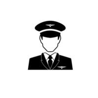 piloot avatar vector icoon illustratie