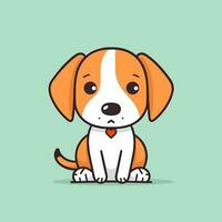 schattig hond illustratie is aanbiddelijk en speels, perfect voor ontwerpen dat zijn pret en luchthartig. vector