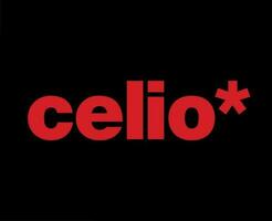 celio merk kleren symbool logo rood ontwerp mode vector illustratie met zwart achtergrond