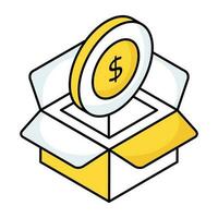 webewerkbaar ontwerp icoon van geld pakket vector