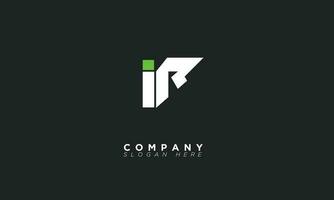 ir alfabet brieven initialen monogram logo ri, ik en r vector