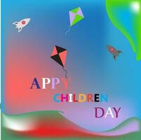 illustratie van een achtergrond achtergrond gelukkig kinderen dag abstract.voor poster ontwerp. vector
