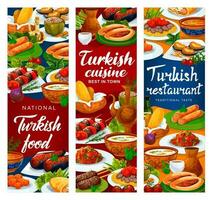 kalkoen keuken borden, Turks restaurant banners vector
