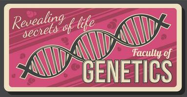 genetica onderwijs faculteit, dna genoom vector