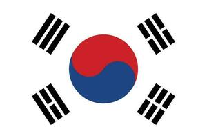 vlag van zuiden korea.nationaal vlag van zuiden Korea vector