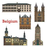 Luxemburg reizen oriëntatiepunten, echternach kerken vector