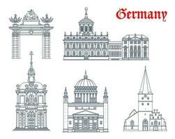 Duitsland architectuur, potsdam en Bonn oriëntatiepunten vector