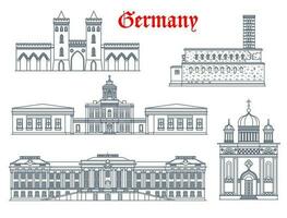 Duitsland architectuur, potsdam oriëntatiepunten, paleizen vector