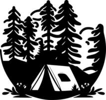 camping - minimalistische en vlak logo - vector illustratie