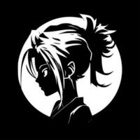 anime - minimalistische en vlak logo - vector illustratie