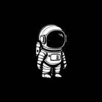 astronaut - minimalistische en vlak logo - vector illustratie