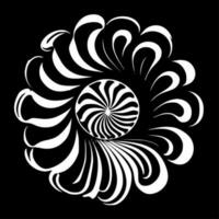 psychedelisch, zwart en wit vector illustratie