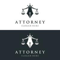 wet firma en advocaat logo.rechtvaardigheid sjabloon met pijler, zwaard en balans concept.vector illustratie. vector