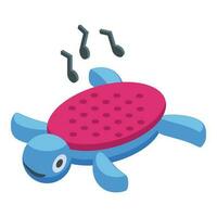 slapen baby schildpad icoon isometrische vector. kind zorg vector