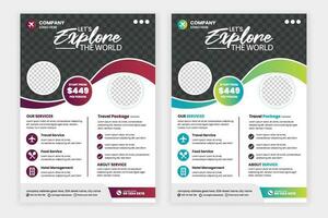 reizen folder of poster brochure ontwerp lay-out, reizen folder sjabloon voor reizen agentschap vector