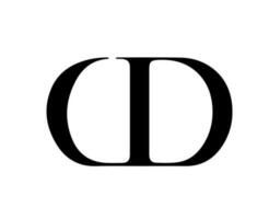 dior merk luxe kleren logo symbool zwart ontwerp mode vector illustratie