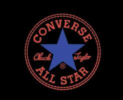 converseren allemaal ster logo schoenen merk symbool ontwerp vector illustratie met zwart achtergrond