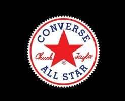 converseren allemaal ster merk schoenen logo symbool ontwerp vector illustratie met zwart achtergrond