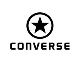 converseren merk schoenen met naam zwart logo symbool ontwerp vector illustratie