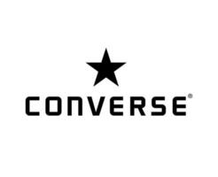 converseren logo merk symbool schoenen zwart ontwerp vector illustratie