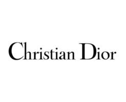 christen dior merk kleren logo symbool zwart ontwerp luxe mode vector illustratie