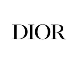 dior merk logo zwart ontwerp symbool luxe kleren mode vector illustratie