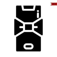 geschenk mobiel telefoon glyph icoon vector