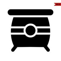 pot glyph icoon vector