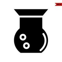 pot glyph icoon vector