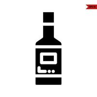 fles drinken glyph icoon vector