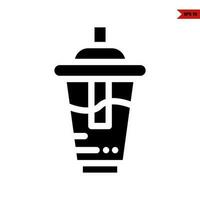 kop drinken glyph icoon vector