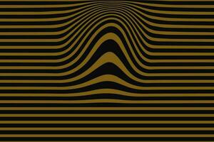 bruin en zwart optisch illusie vloeibaar maken lijn strepen structuur vector achtergrond.