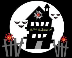 happy halloween begroeting achtergronden vector