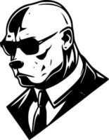 pitbull, minimalistische en gemakkelijk silhouet - vector illustratie