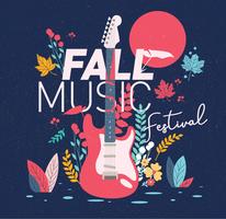 herfst muziek festival vector