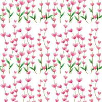 schattig roze hart bloemen naadloos patroon. vector