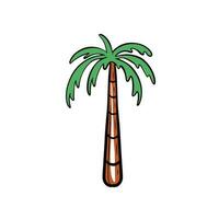 schattig palm boom icoon vlak ontwerp vector illustratie